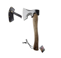 Топор туристический с чехлом для лезвия 940гр.,34 см,хром-черный, 022,"Maximum" (Максимум) MX19188