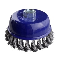 Щетка чашечная для УШМ 125 мм (5), чёрная, крученая проволока,"Maximum" MX 17788